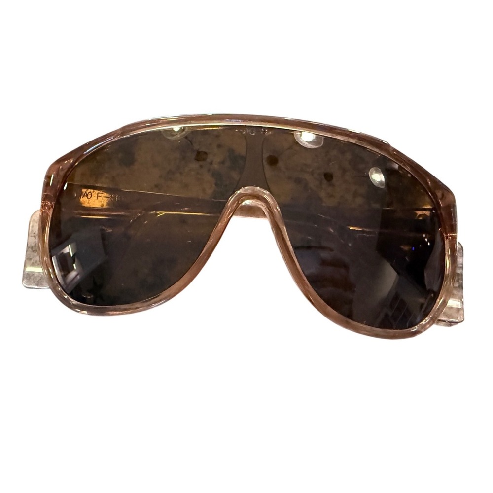 American Optical F-8000 Vintage Safety‎ Glasses Tan Amber Shield ANSI Z87.1-1989